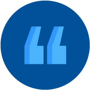 blue testimonial